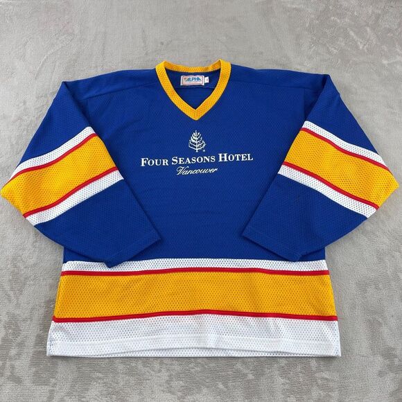 Vintage‎ Hockey Jersey Men XL Blue Four Seasons Hotel Vancouver Alpha Sportswear